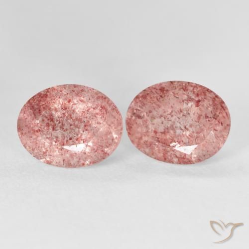 Gemme di Quarzo fragola Rosa chiaro naturale da 5.71 ct, Ovale, Trasparente