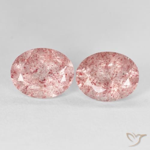 5.22ctw Naturale Rosa chiaro Quarzo Fragola, Ovale, Trasparente