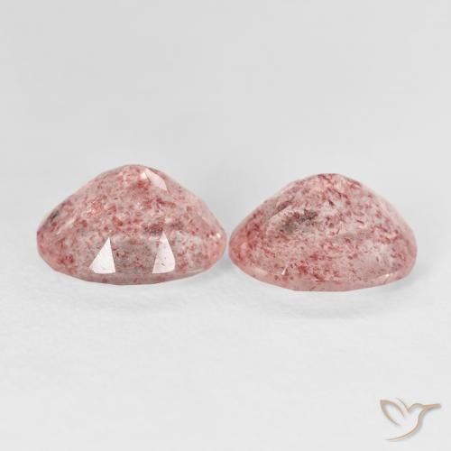 Gemme di Quarzo fragola Rosa chiaro naturale da 5.22 ct, Ovale, Trasparente