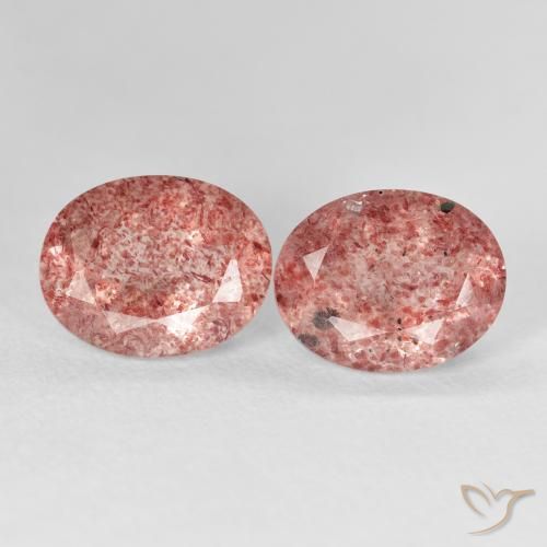 5.17ctw Naturale Rosa medio Quarzo Fragola, Ovale, Trasparente