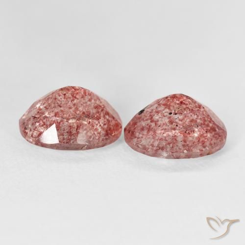 Gemme di Quarzo fragola Rosa medio naturale da 5.17 ct, Ovale, Trasparente