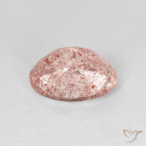 Quarzo fragola Rosa chiaro naturale da 2.53 ct, Ovale, Trasparente
