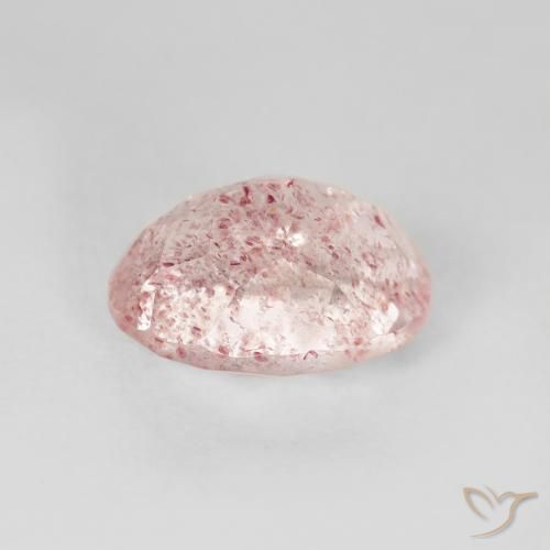 Quarzo fragola Rosa chiaro naturale da 2.58 ct, Ovale, Trasparente