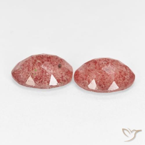 Gemme di Quarzo fragola rosa lampone naturale da 4.29 ct, Ovale, Trasparente