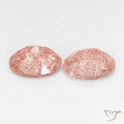 Gemme di Quarzo fragola Rosa terroso naturale da 4.67 ct, Ovale, Trasparente