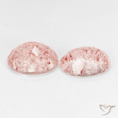 Gemme di Quarzo fragola Rosa chiaro naturale da 4.94 ct, Ovale, Trasparente