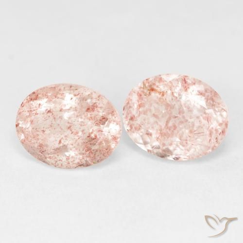 Gemme di Quarzo fragola Rosa chiaro naturale da 5.59 ct, Ovale, Trasparente