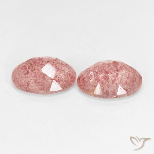 Gemme di Quarzo fragola Rosa chiaro naturale da 4.21 ct, Ovale, Trasparente