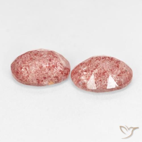 Gemme di Quarzo fragola rosso indiano naturale da 4.82 ct, Ovale, Trasparente