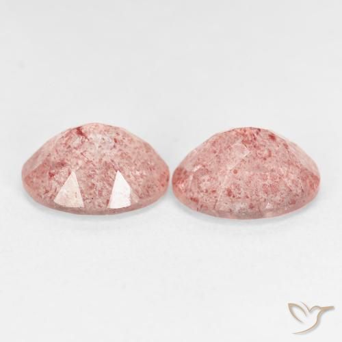 Gemme di Quarzo fragola Rosa chiaro naturale da 4.88 ct, Ovale, Trasparente