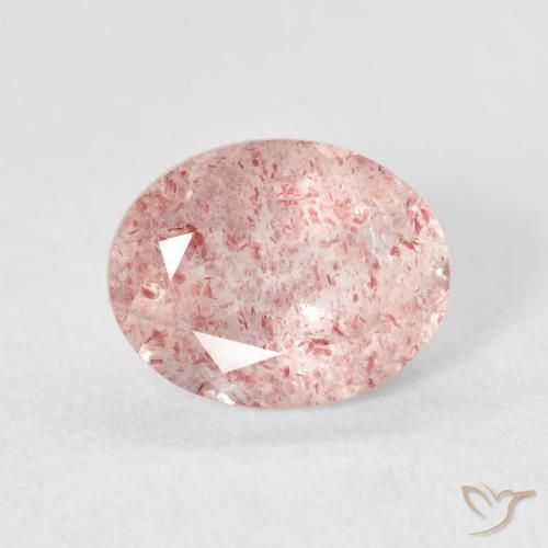 2.74ct Naturale Rosa chiaro Quarzo Fragola, Ovale, Trasparente