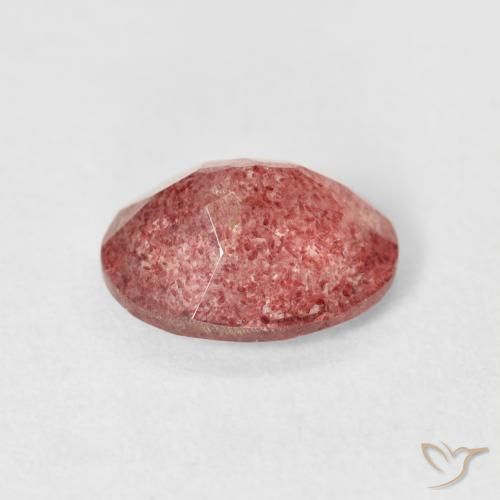 Quarzo fragola Rosa rossastra naturale da 2.20 ct, Ovale, Trasparente