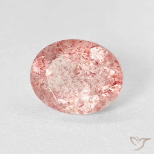 Quarzo fragola Rosa chiaro naturale da 2.71 ct, Ovale, Trasparente