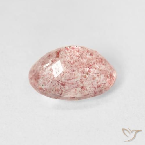Quarzo fragola Rosa chiaro naturale da 2.31 ct, Ovale, Trasparente