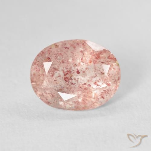 2.51ct Naturale Rosa chiaro Quarzo Fragola, Ovale, Trasparente