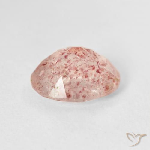 Quarzo fragola Rosa chiaro naturale da 2.51 ct, Ovale, Trasparente