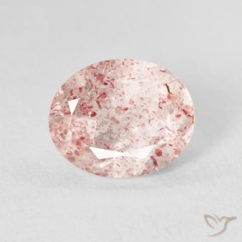 2.65ct Naturale Rosa chiaro Quarzo Fragola, Ovale, Trasparente