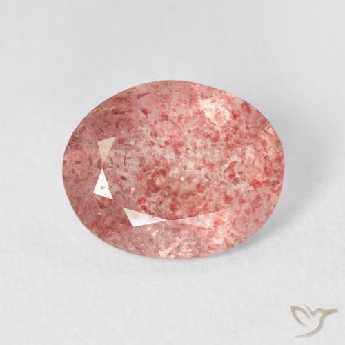 2.88ct Naturale Rosa chiaro Quarzo Fragola, Ovale, Trasparente