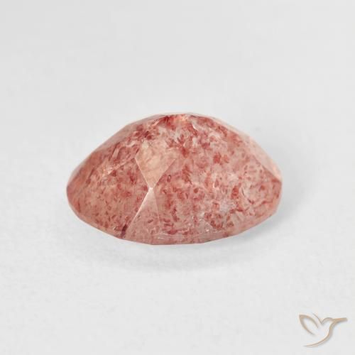 Quarzo fragola Rosa medio naturale da 2.44 ct, Ovale, Trasparente