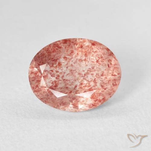 2.30ct Naturale Medium Light-Pink Quarzo Fragola, Ovale, Trasparente