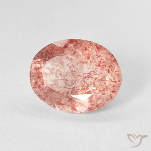 Quarzo fragola Medium Light-Pink naturale da 2.30 ct, Ovale, Trasparente