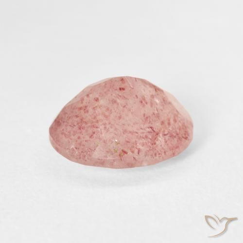 Quarzo fragola Rosa terroso naturale da 2.66 ct, Ovale, Trasparente