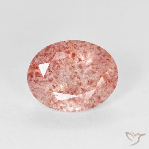 2.29ct Naturale Rosa medio Quarzo Fragola, Ovale, Trasparente