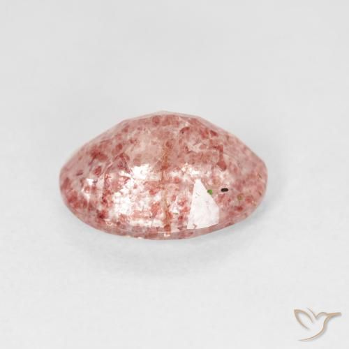 Quarzo fragola Rosa medio naturale da 2.29 ct, Ovale, Trasparente