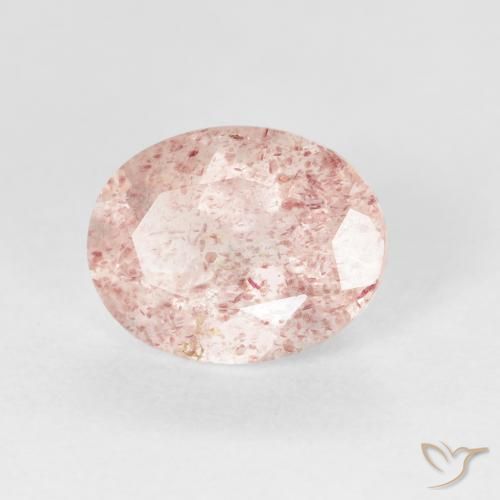 Quarzo fragola Rosa chiaro naturale da 2.73 ct, Ovale, Trasparente
