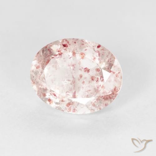 Quarzo fragola Rosa terroso naturale da 2.70 ct, Ovale, Trasparente