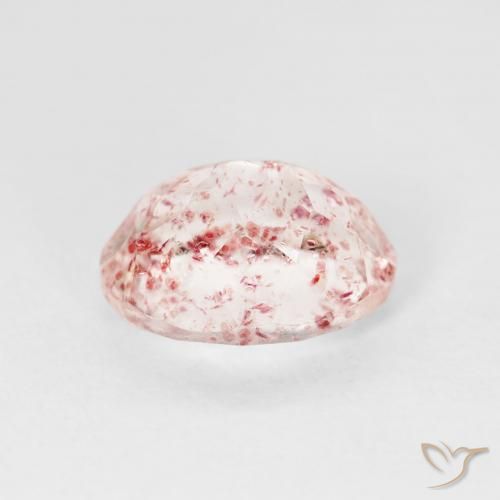 Quarzo fragola Rosa terroso naturale da 2.70 ct, Ovale, Trasparente