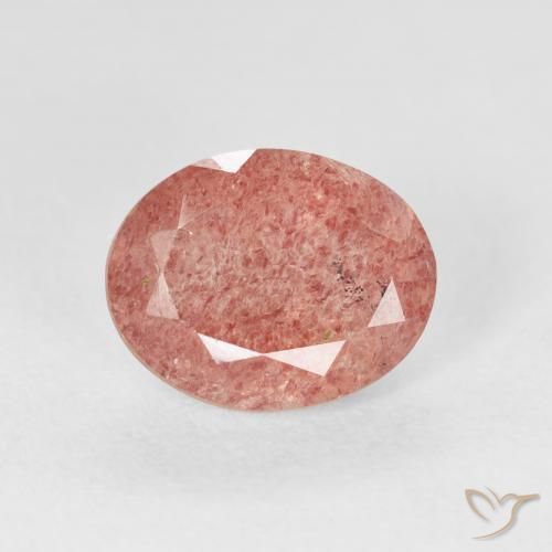 2.68ct Naturale Rosa medio Quarzo Fragola, Ovale, Trasparente