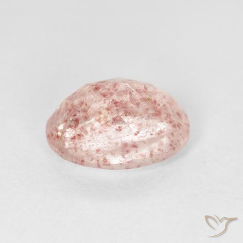 Quarzo fragola Rosa medio naturale da 2.56 ct, Ovale, Trasparente