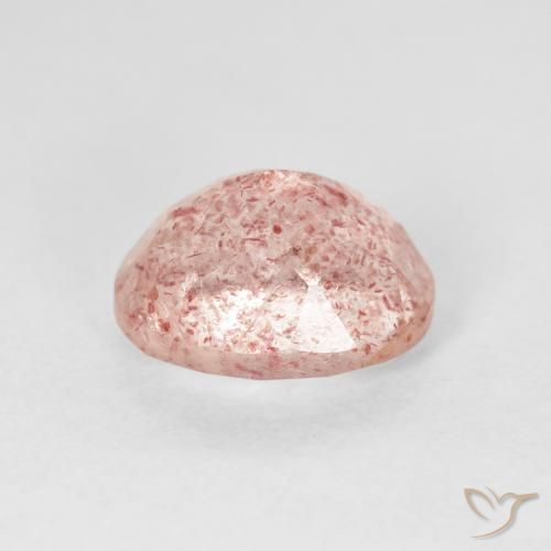 Quarzo fragola rosa fenicottero naturale da 2.76 ct, Ovale, Trasparente