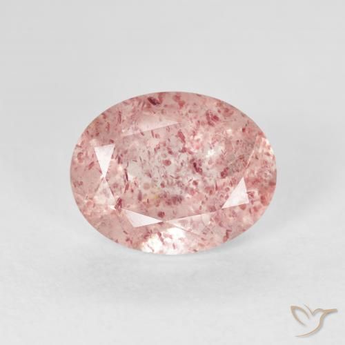 2.52ct Naturale Rosa chiaro Quarzo fragola, Ovale, Trasparente