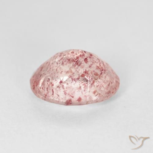 Quarzo fragola Rosa chiaro naturale da 2.52 ct, Ovale, Trasparente
