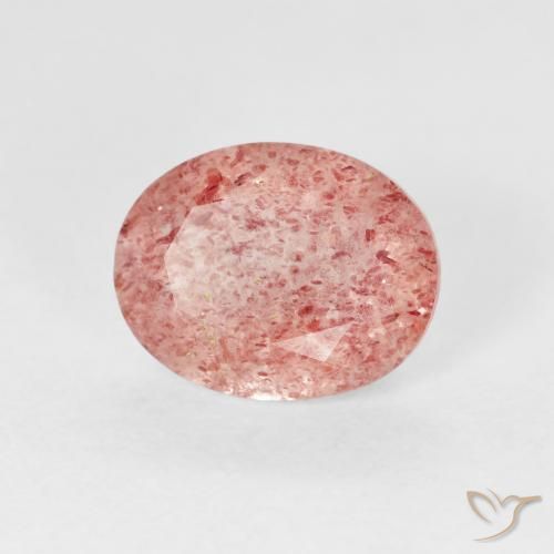 Quarzo fragola Rosa rosa naturale da 2.45 ct, Ovale, Trasparente