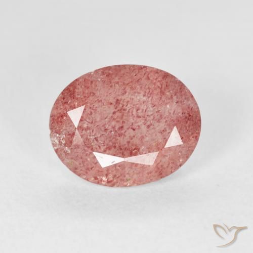 2.39ct Naturale Rosa medio Quarzo Fragola, Ovale, Trasparente