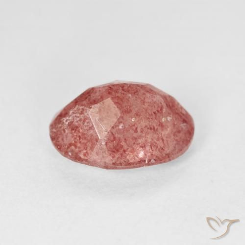 Quarzo fragola Rosa medio naturale da 2.39 ct, Ovale, Trasparente