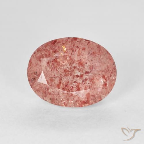 2.98ct Naturale Rosa rosa Quarzo Fragola, Ovale, Trasparente