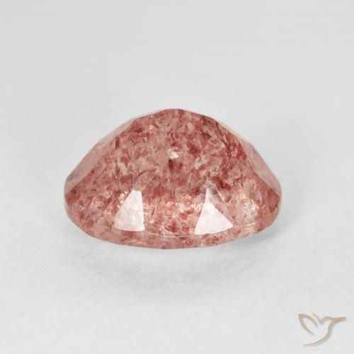 Quarzo fragola Rosa rosa naturale da 2.98 ct, Ovale, Trasparente