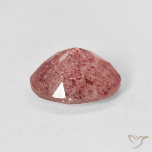 Quarzo fragola rosa lampone naturale da 2.43 ct, Ovale, Trasparente