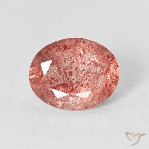 2.30ct Naturale Rosa medio Quarzo Fragola, Ovale, Trasparente