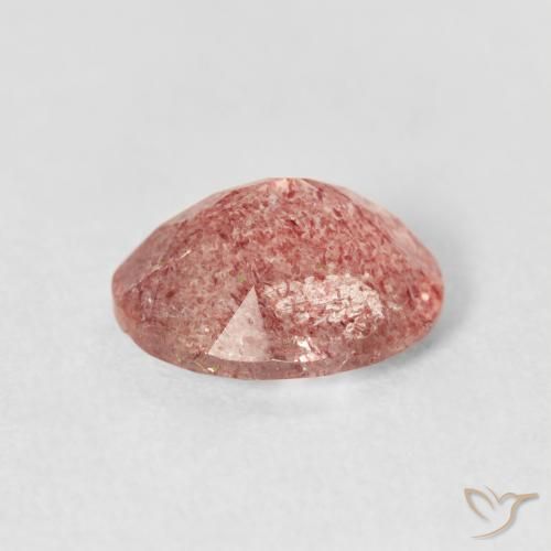 Quarzo fragola Rosa medio naturale da 2.30 ct, Ovale, Trasparente