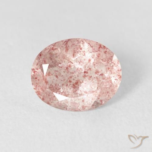 2.10ct Naturale Rosa chiaro Quarzo Fragola, Ovale, Trasparente