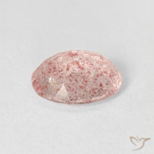 Quarzo fragola Rosa chiaro naturale da 2.10 ct, Ovale, Trasparente