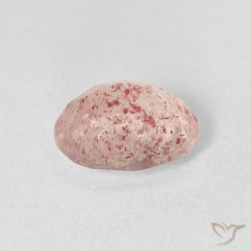 Quarzo fragola Rosa chiaro naturale da 2.57 ct, Ovale, Trasparente