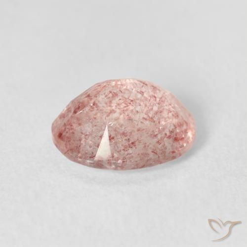 Quarzo fragola Rosa chiaro naturale da 2.60 ct, Ovale, Trasparente