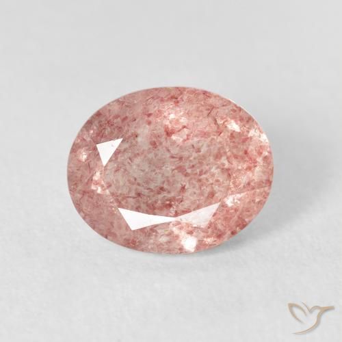 2.55ct Naturale Rosa chiaro Quarzo Fragola, Ovale, Trasparente