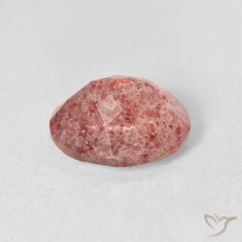 Quarzo fragola Medium Light-Pink naturale da 2.76 ct, Ovale, Trasparente